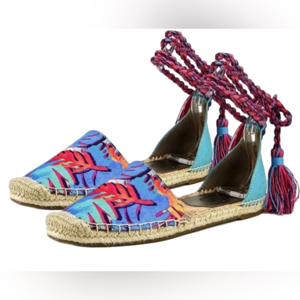 Circus by Sam Edelman Vibrant Colorful Espadrille Flats Size 8 - Picture 5 of 5